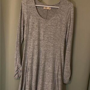 Hollister Heather Gray Knit Swing Dress